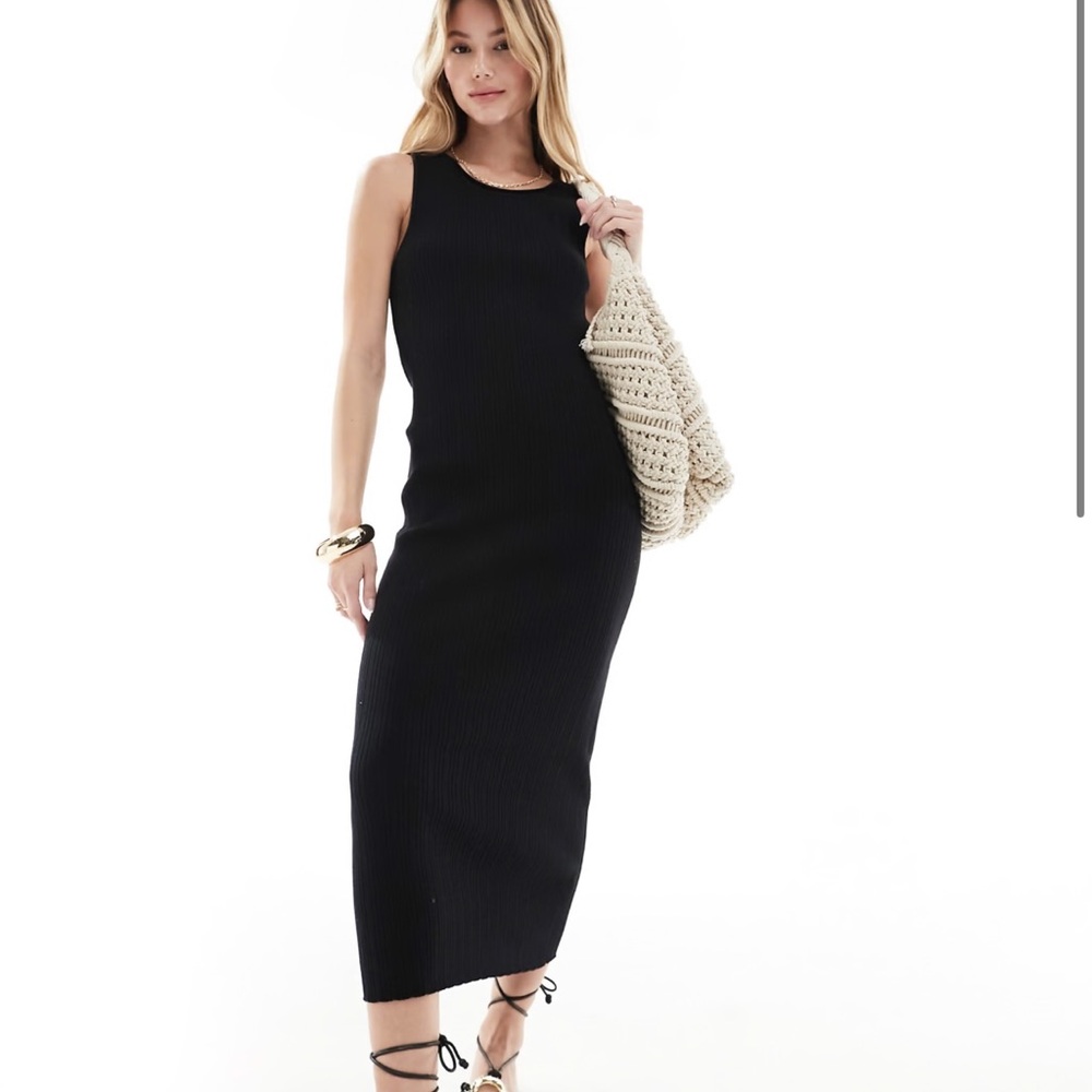 ASOS NWOT Design Black Knit Bodycon Dress